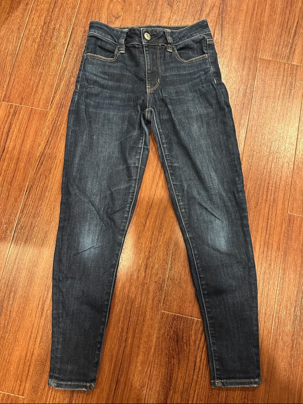 American Eagle Outfitters Women's Dark Indigo Skinny Short Jeans